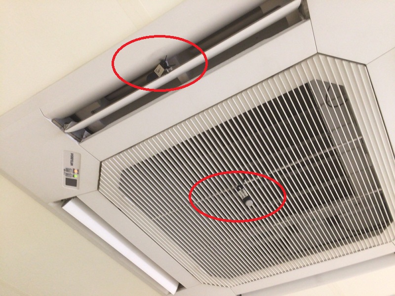 省エネ効果測定　｜　室内機の吹出し・吸込み温度測定　冷媒リアクターパイプ「TOP-Eco」